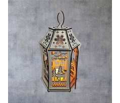 Dreveny lampáš - les