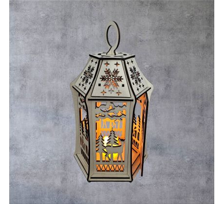 Dreveny lampáš - les