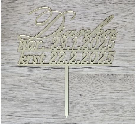 Krst, meno a datumy - zlaty