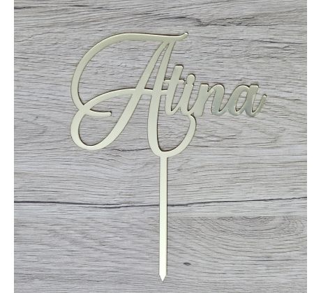 Meno - zlaty akryl