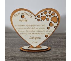 Poďakovanie pani učiteľke