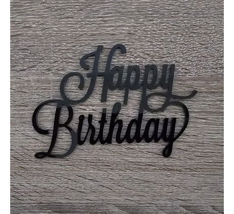 Happy Birthday čierny